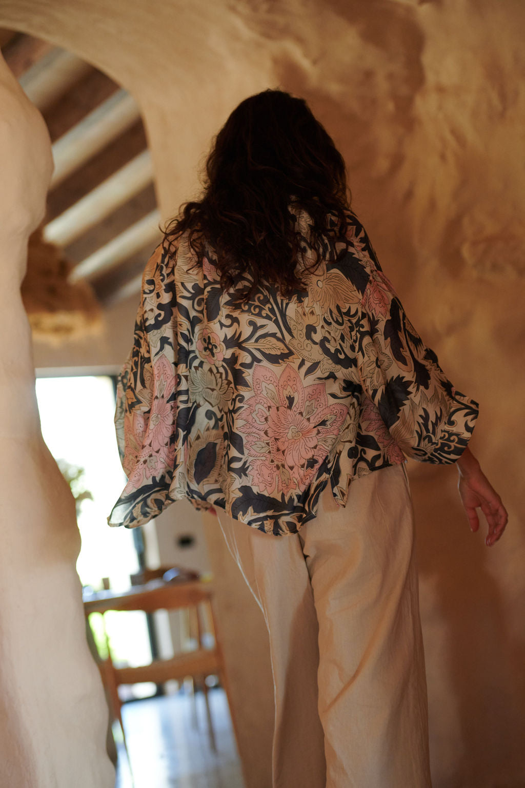 Block Taupe Kimono