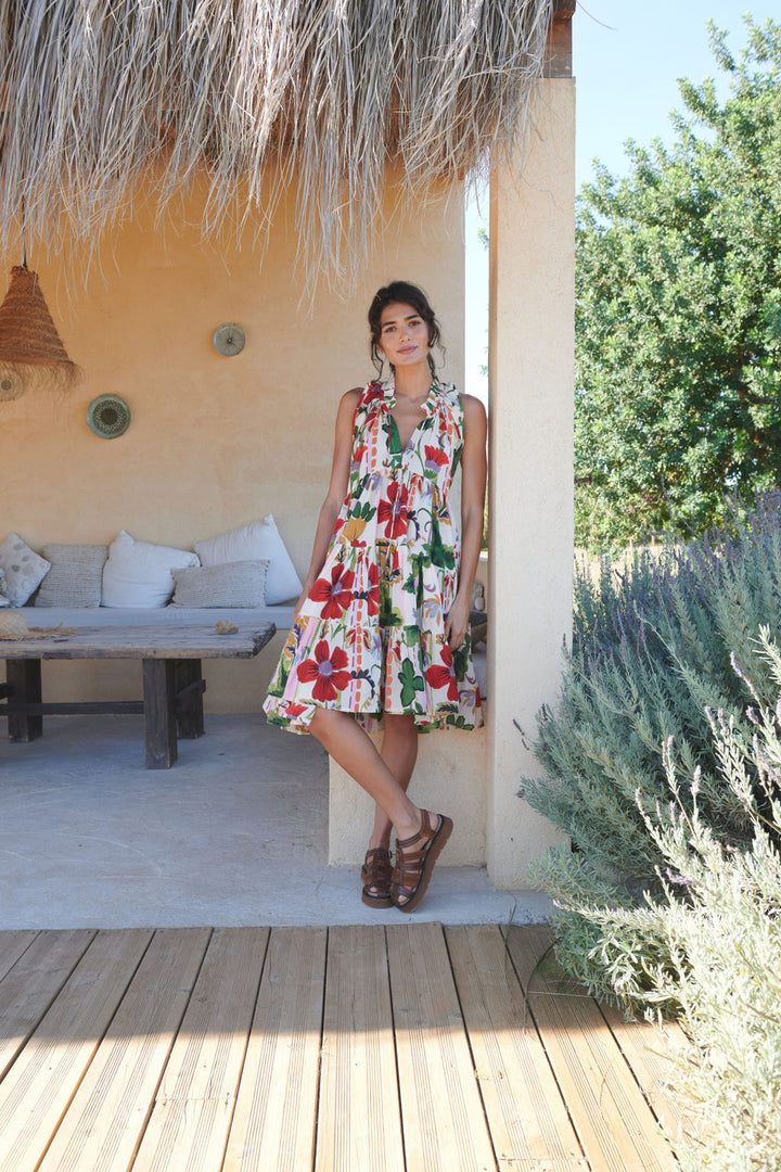 Poppy Red Frill Dress