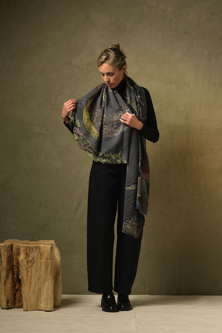 Bird Ink Wool Scarf - One Hundred Stars