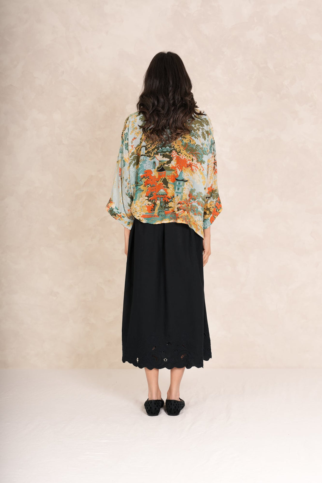 China Tree Aqua Kimono