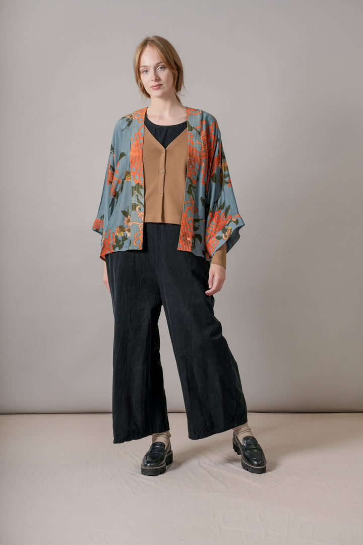 Chrysanthemum Grey Kimono