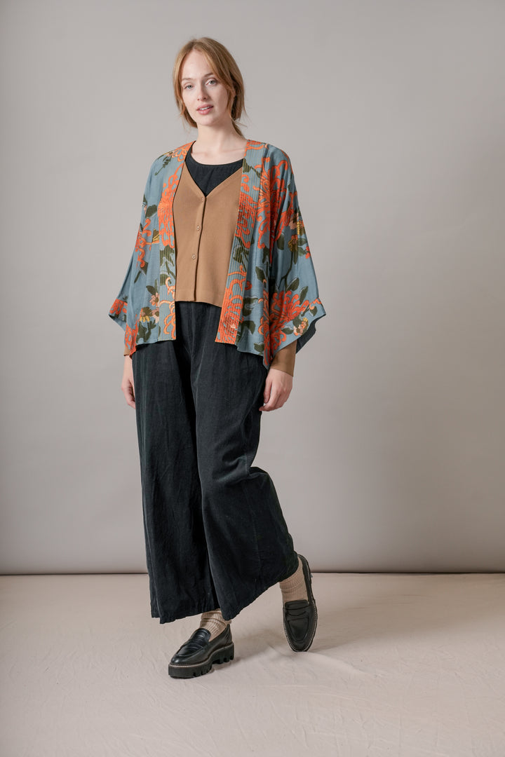 Chrysanthemum Grey Kimono