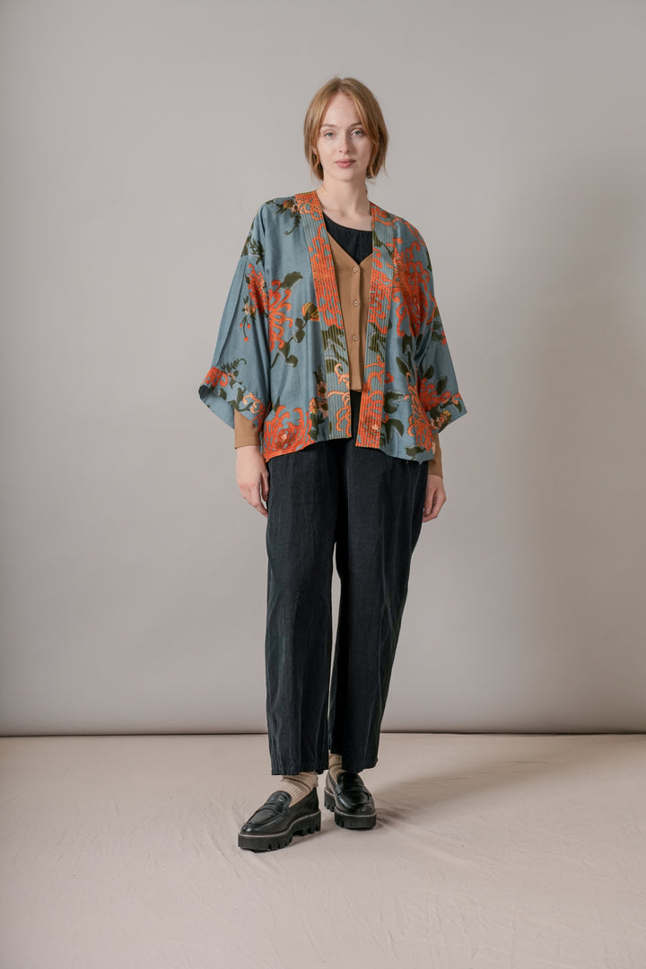 Chrysanthemum Grey Kimono