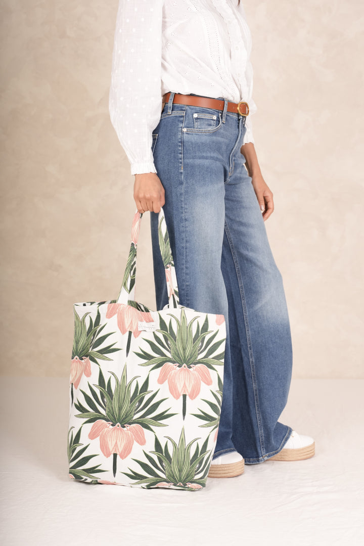 Deco Bud Ivory Canvas Bag