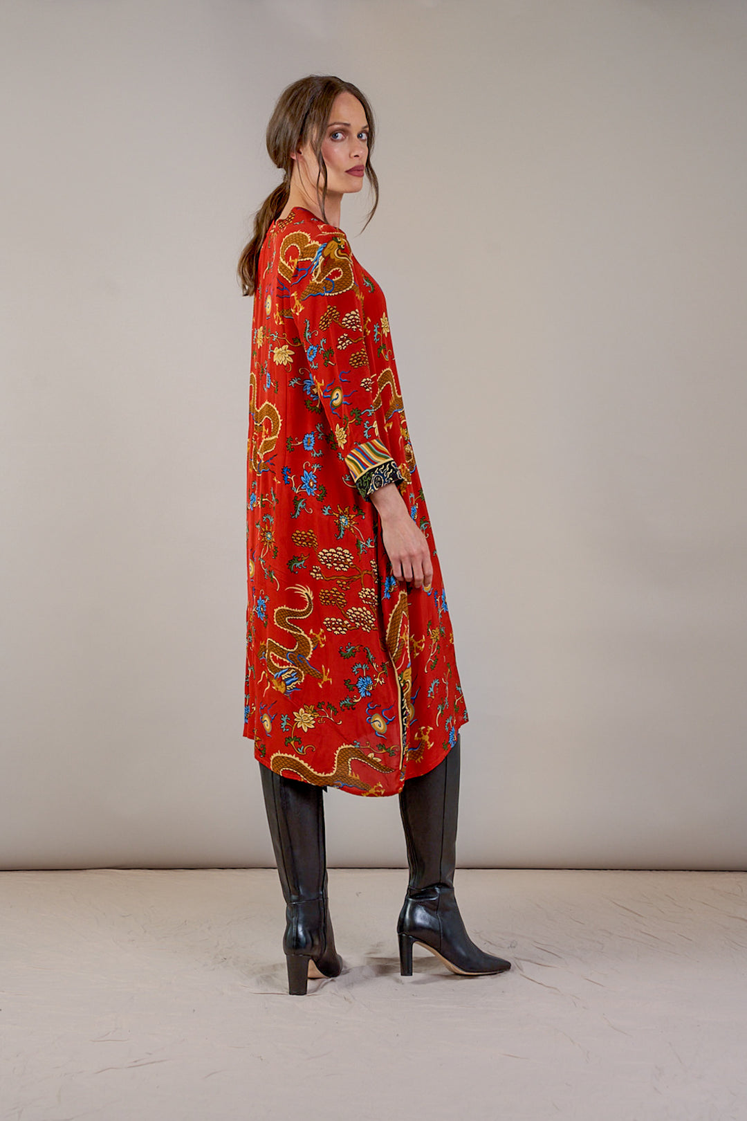 Dragon Rust Asymmetric Dress