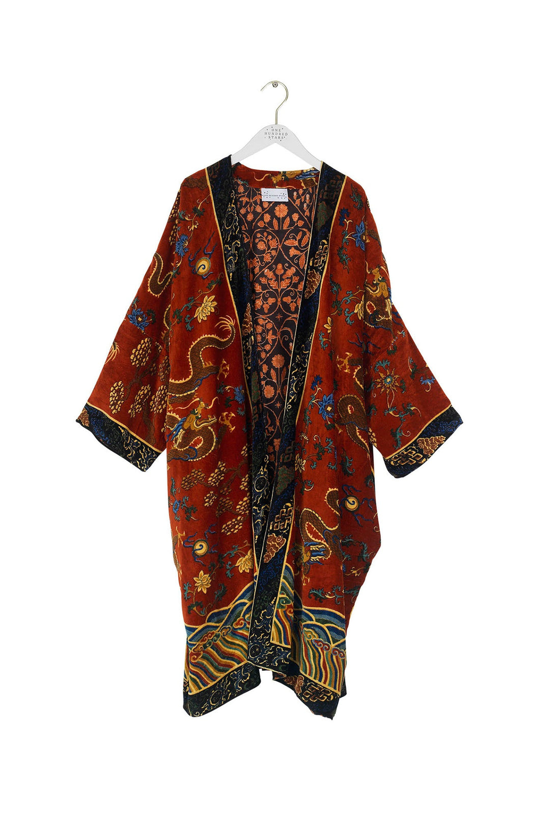 Dragon Rust Velvet Grande Kimono