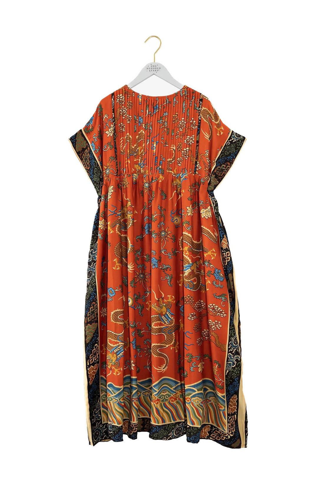 Dragon Rust Pleat Dress