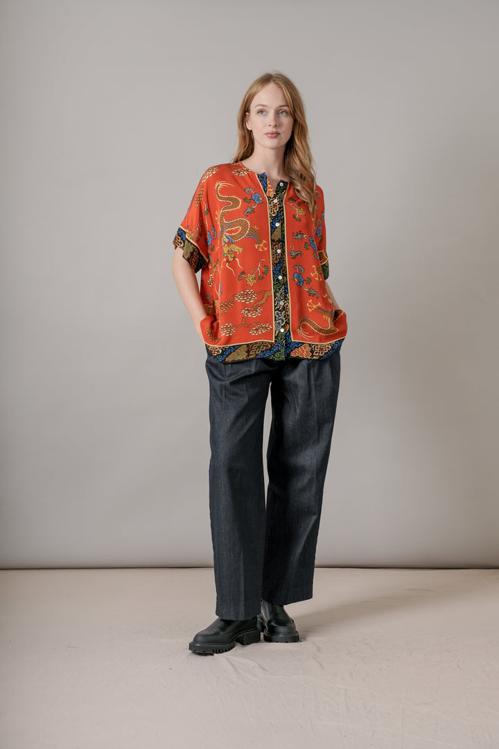 Dragon Rust Tea Blouse