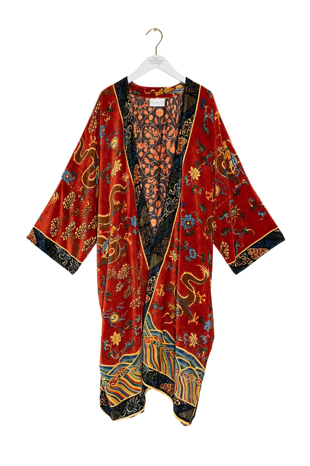 Dragon Rust Velvet Grande Kimono