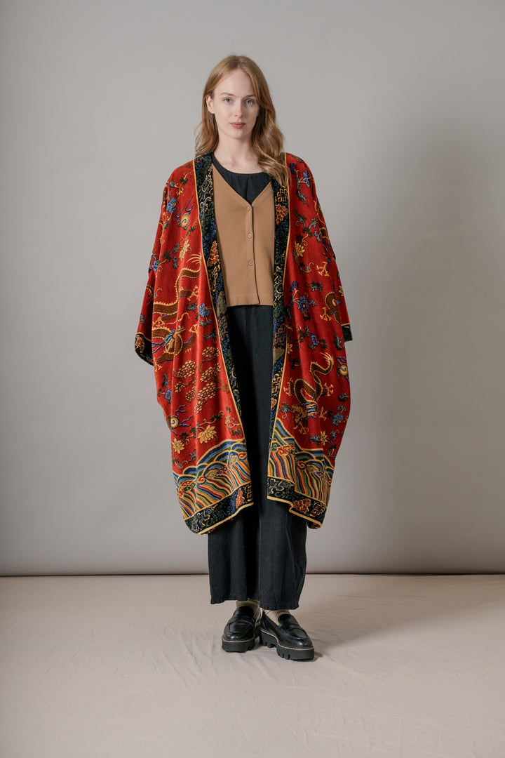 Dragon Rust Velvet Grande Kimono