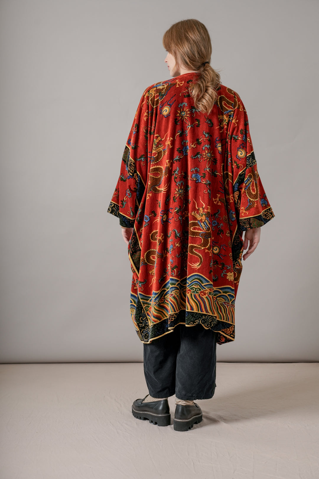 Dragon Rust Velvet Grande Kimono