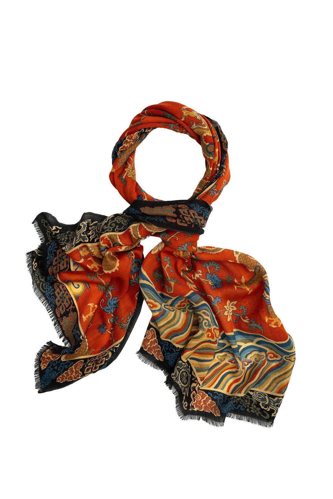 Dragon Rust Wool Scarf