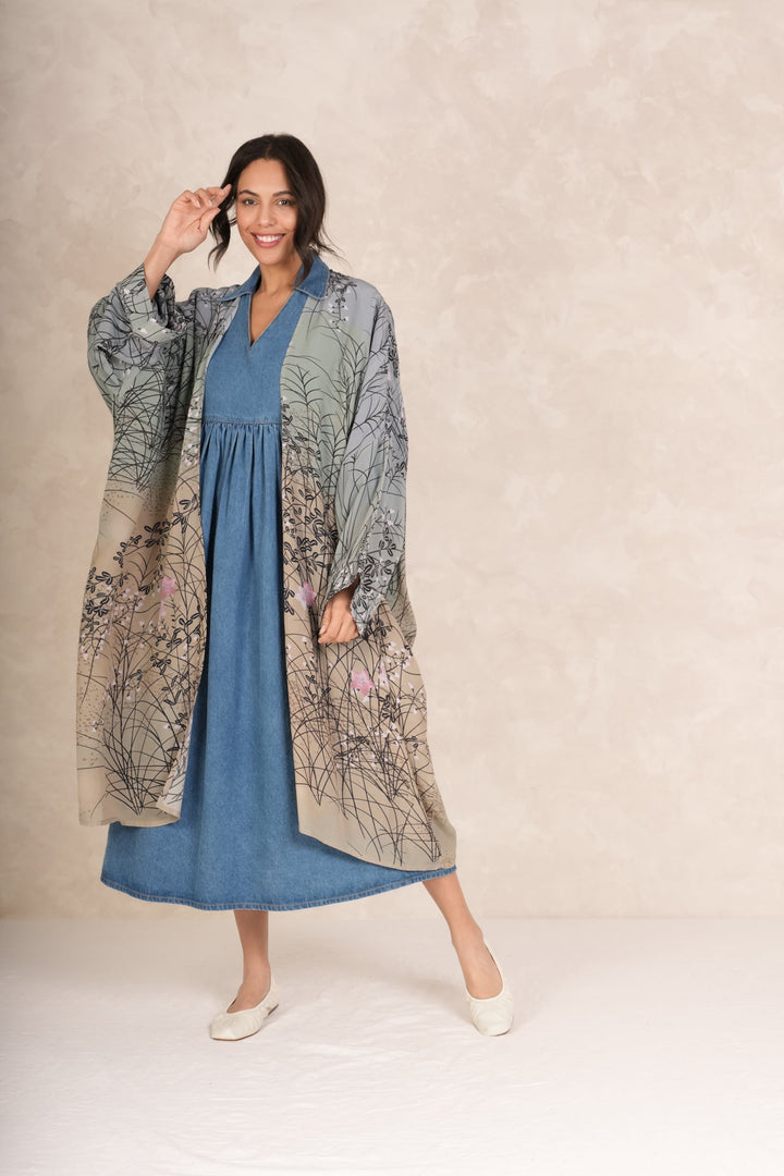 Dunes Grey Grande Kimono