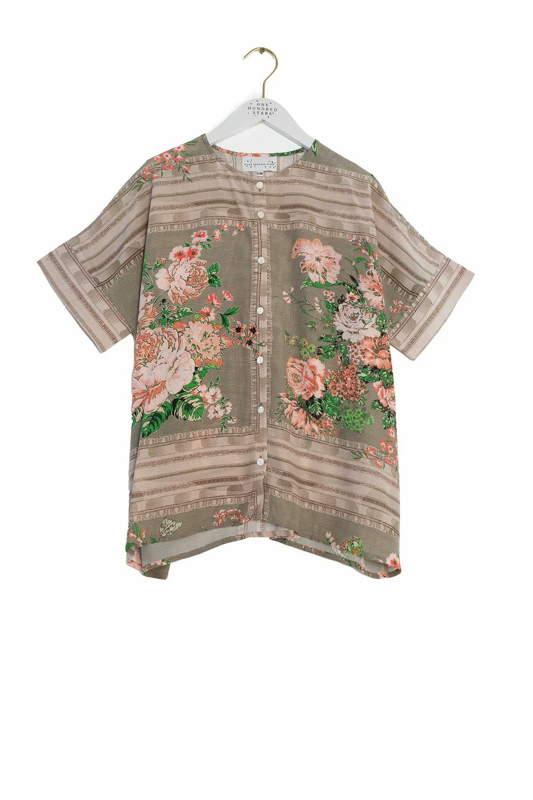 Neon Rose Beige Tea Blouse