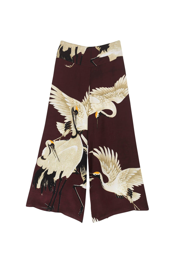 Stork Burgundy Palazzo Pant