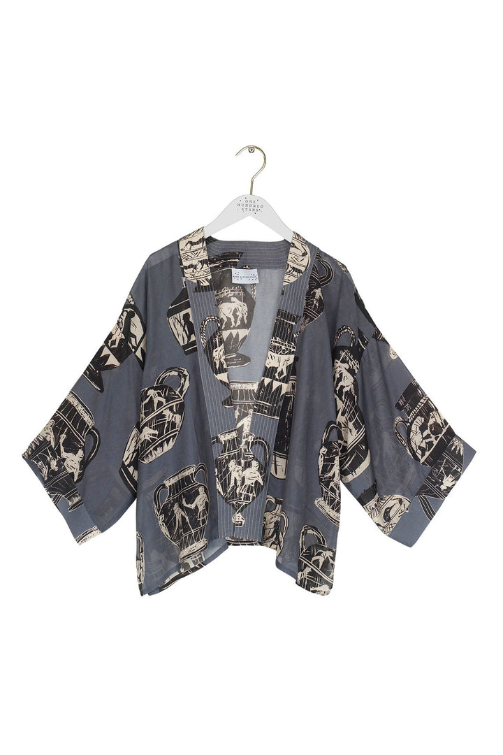 Pots Charcoal Kimono