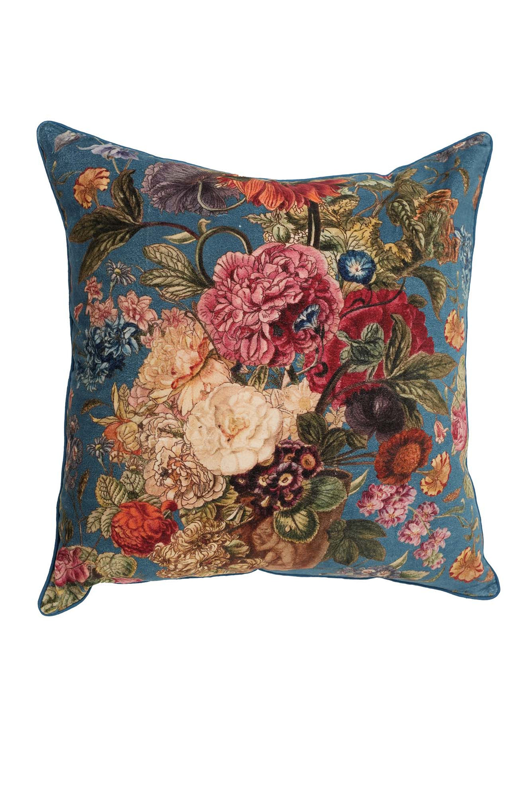 Primula Teal Velvet Cushion