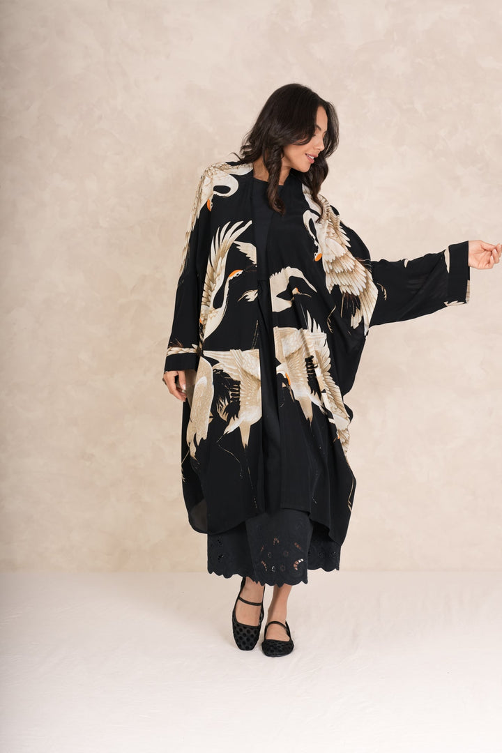 Stork Black Grande Kimono