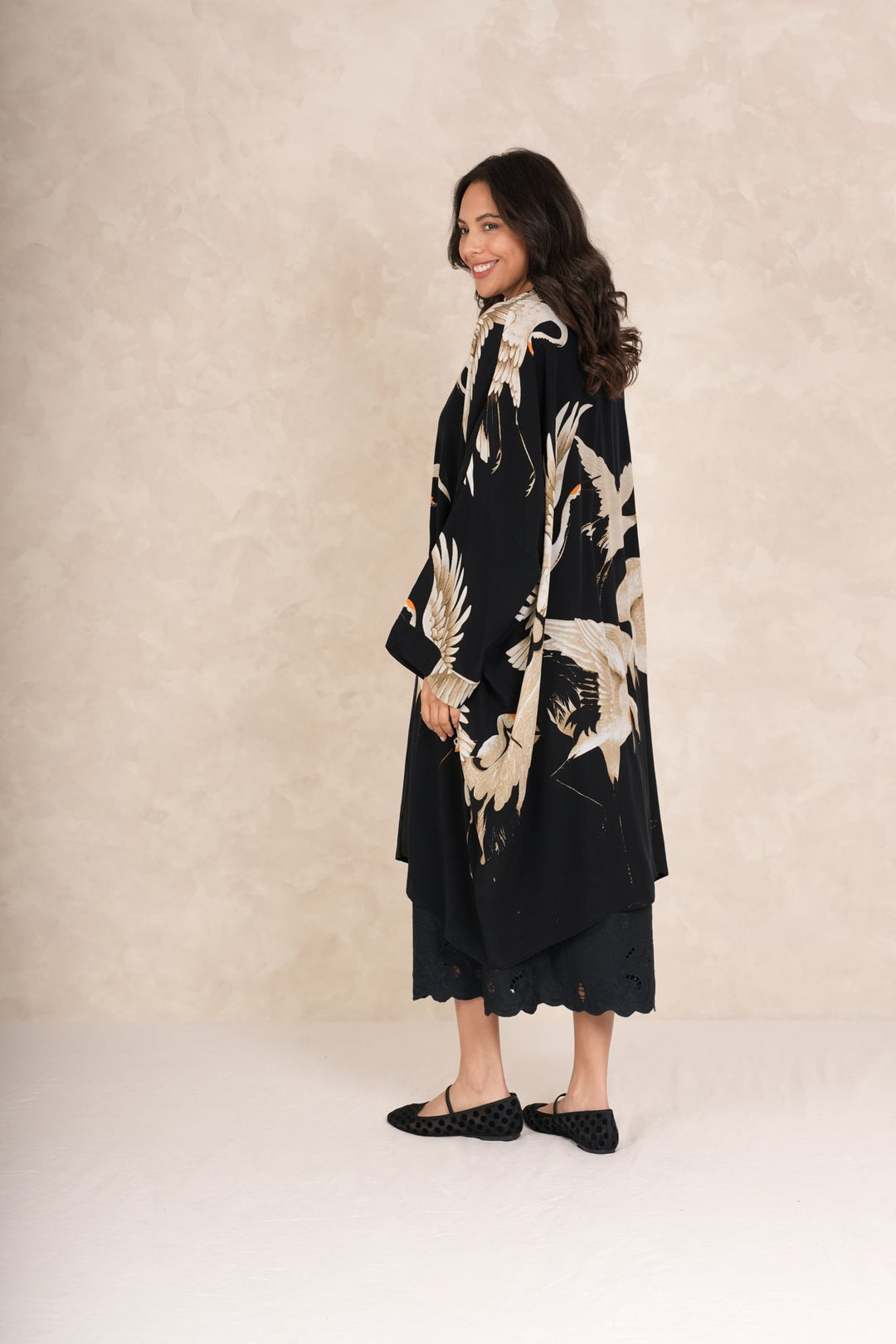 Stork Black Grande Kimono