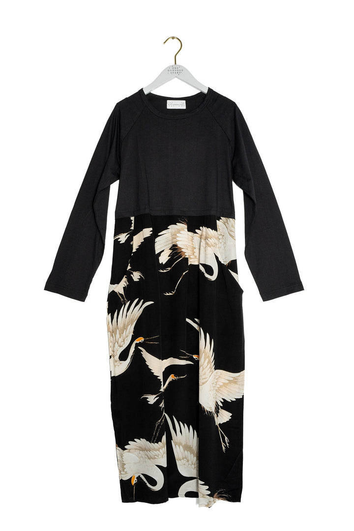 Stork Black Slouch Dress