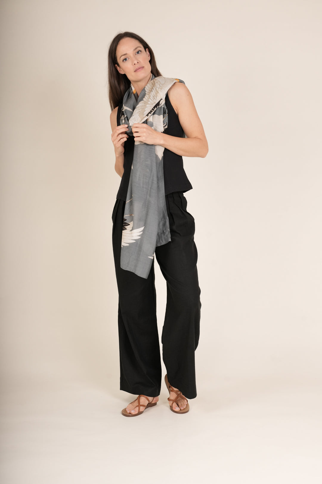 Stork Slate Grey Scarf