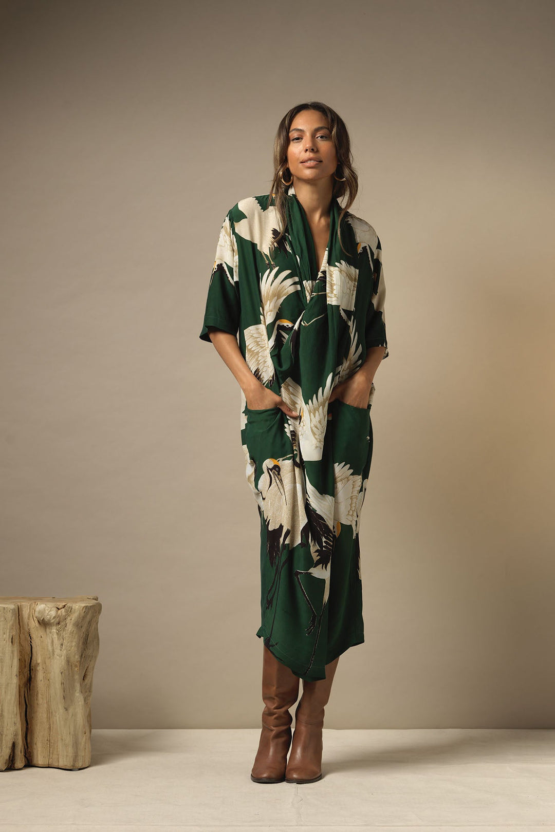 Stork Forest Green Rachel Dress