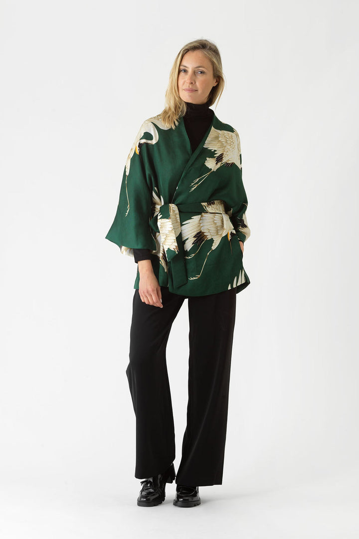 Stork Forest Green Wrap Jacket