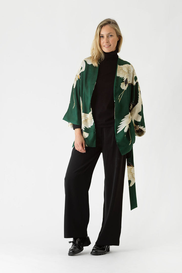 Stork Forest Green Wrap Jacket