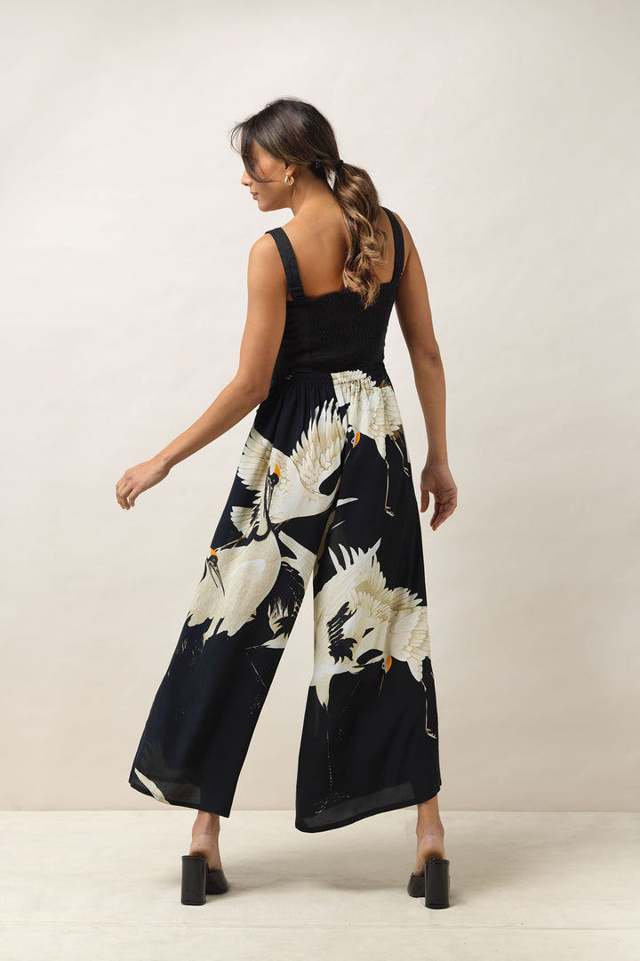 Stork Black Crepe Palazzo Pant