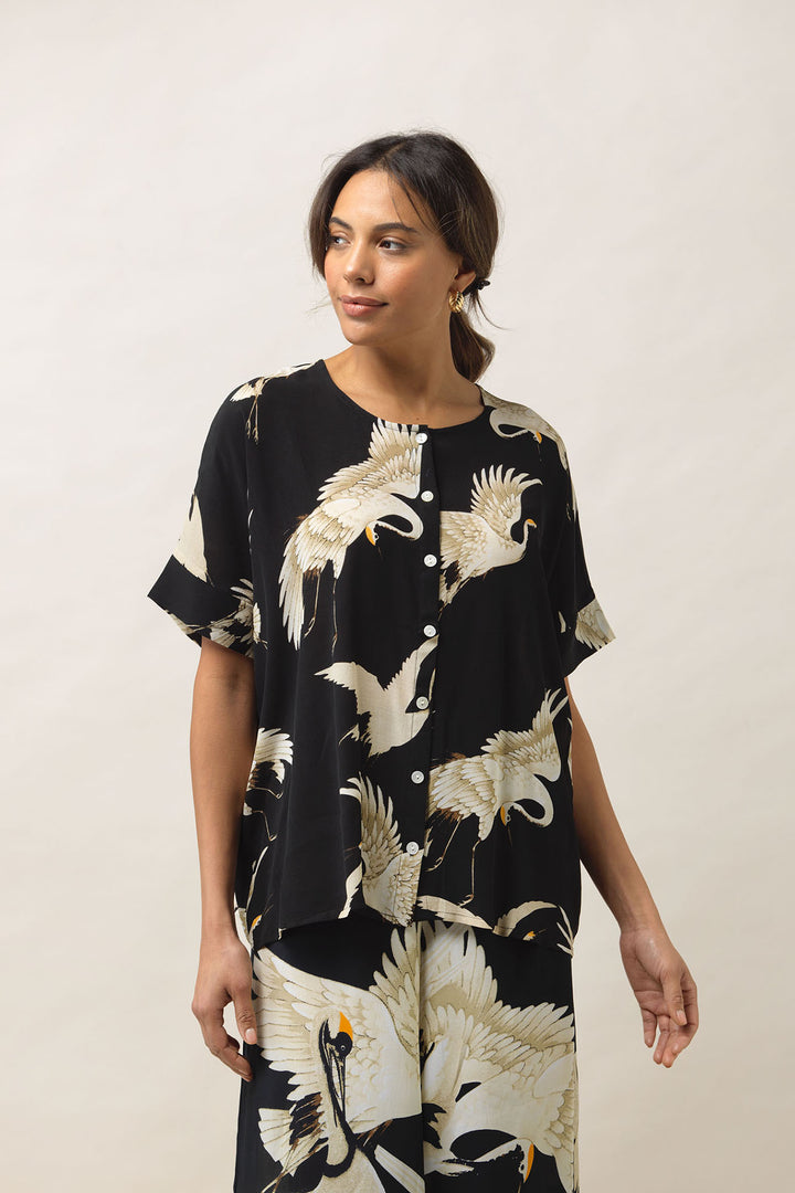 Stork Black Tea Blouse