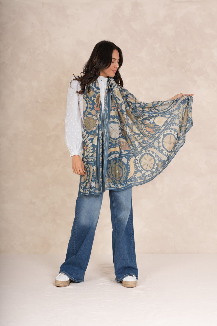 Susani Blue Scarf