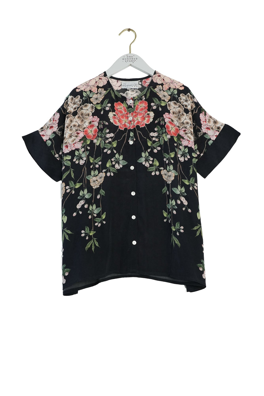 Trailing Blossom Black Tea Blouse