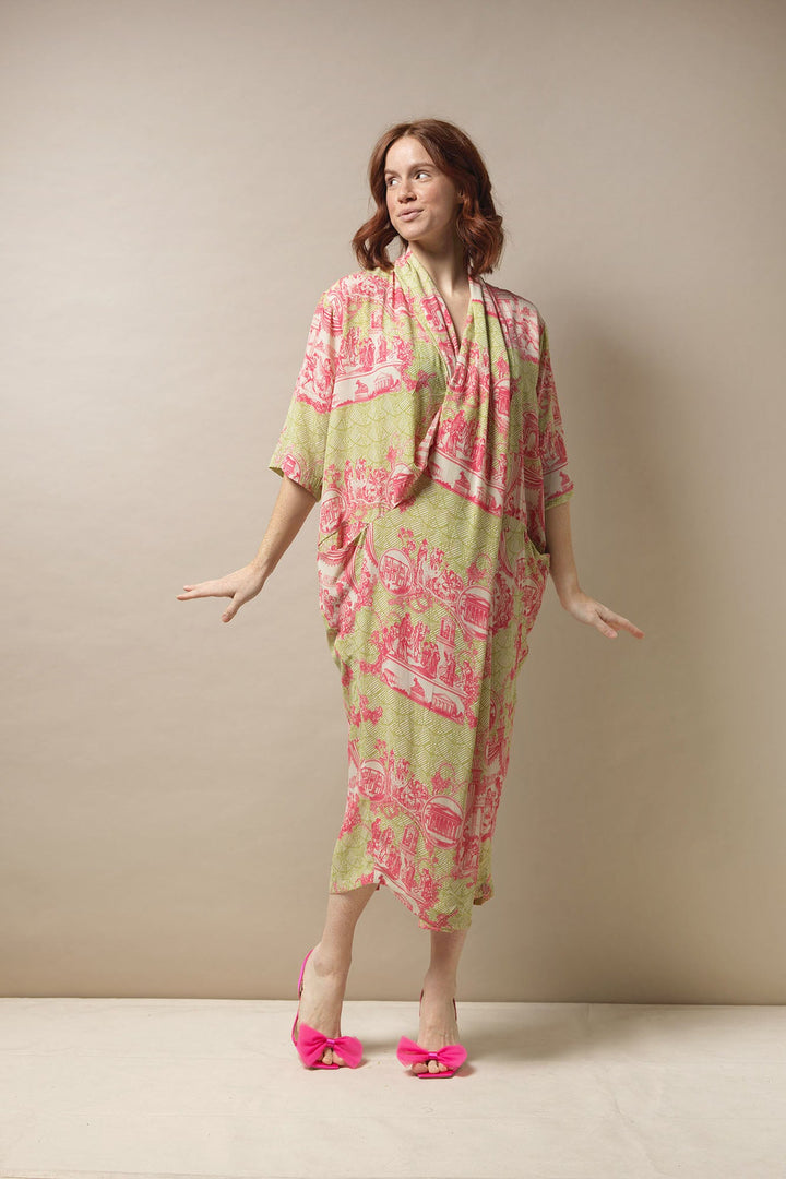 Ancient Columns Olive Rachel Dress