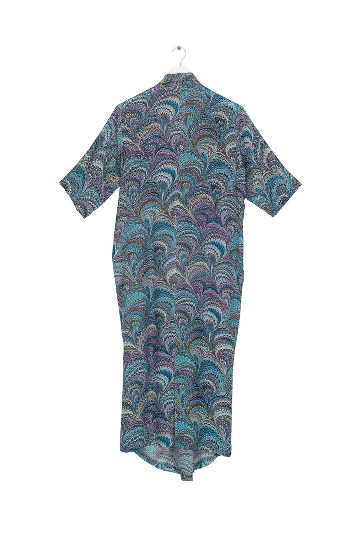 Marbled Blue Rachel Dress