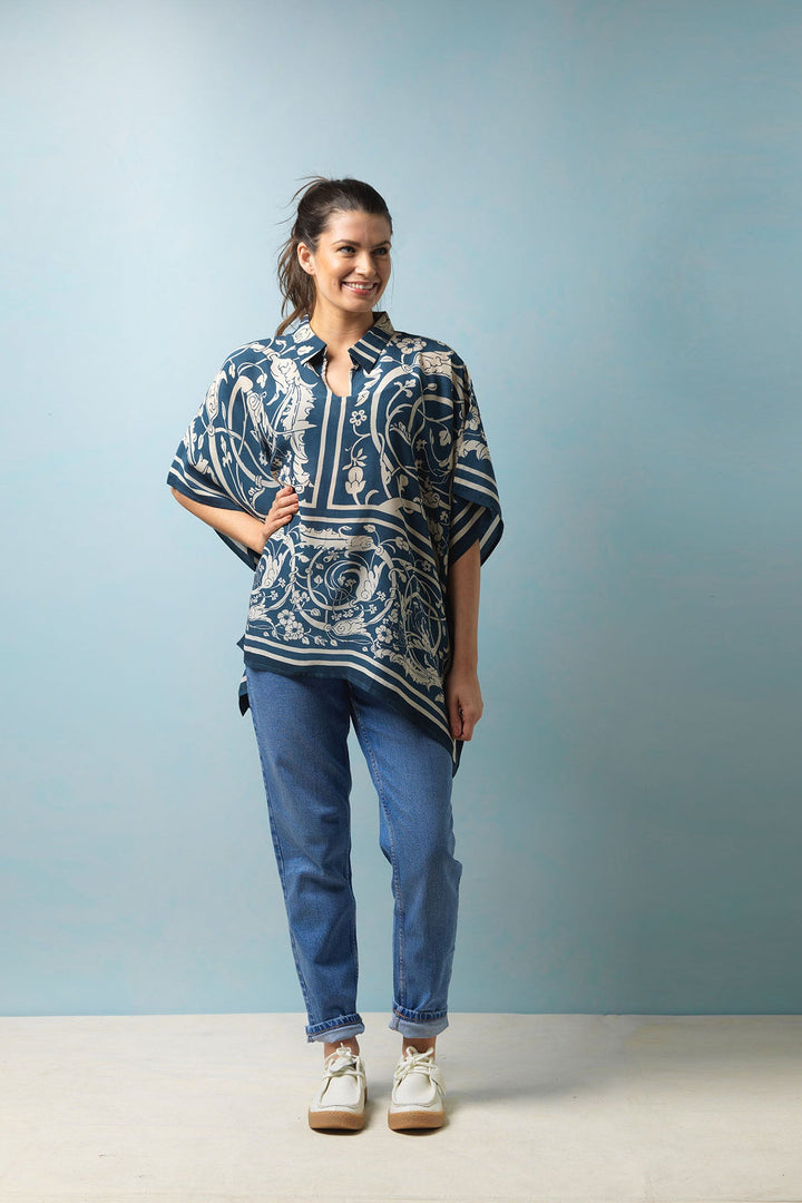 Jaipur Blue Tunic Top