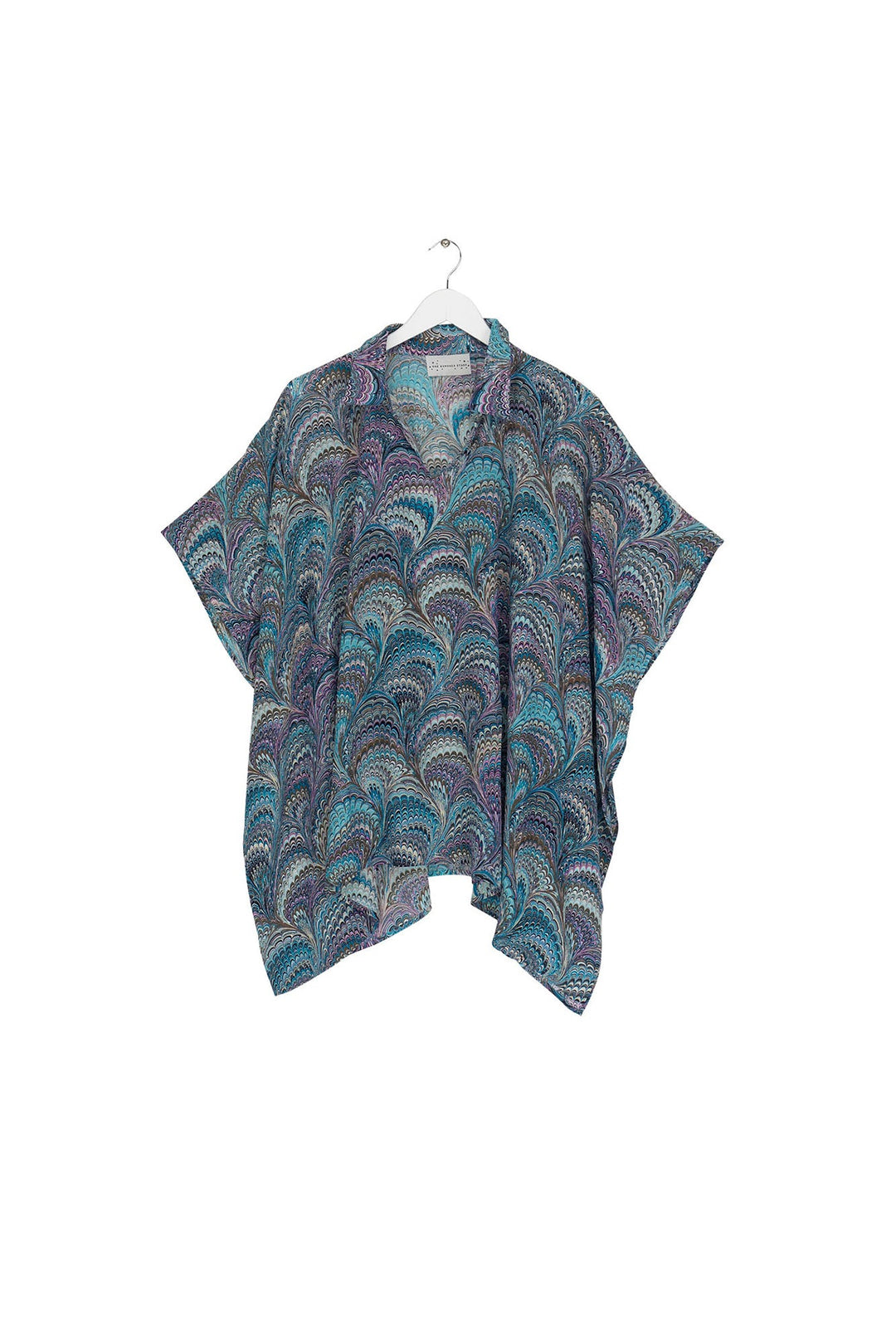 Marbled Blue Tunic Top