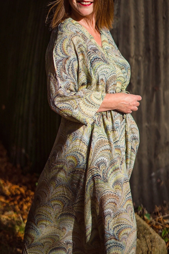 Marbled Green Abbi Dress